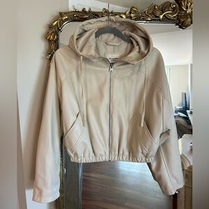 Abercrombie leather cropped jacket. Gently worn.
